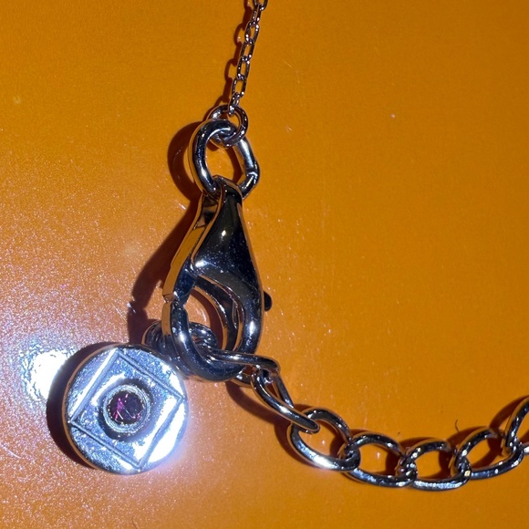 ELLE Sterling Silver Rhodium Plated Faceted Cubic Zirconia 11-CZ Bracelet 925 - Picture 5 of 12